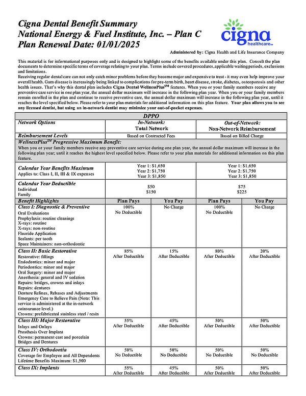 NEFI-DENTAL-PLAN-C